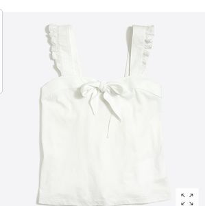 J Crew Factory Ivory Bow Tank Top